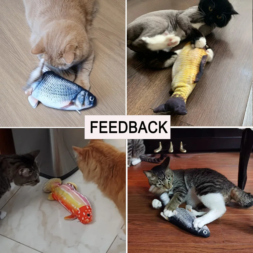 Электрическая рыба-кошка игрушка для домашних животных имитация кота