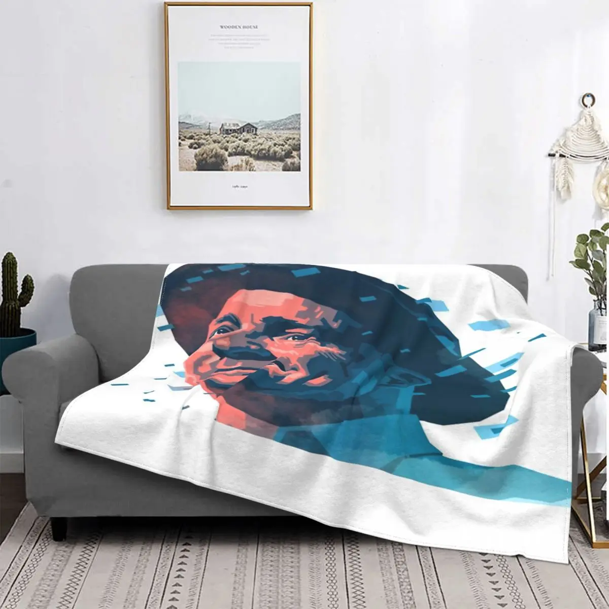 

Manta con capucha para cama, colcha a cuadros de Anime, Gd 2