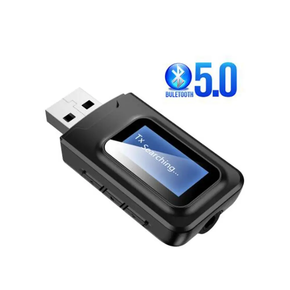 USB Dongle Bluetooth 5 0 аудио приемник передатчик с ЖК дисплеем 2 в 1 Мини 3 мм разъем AUX