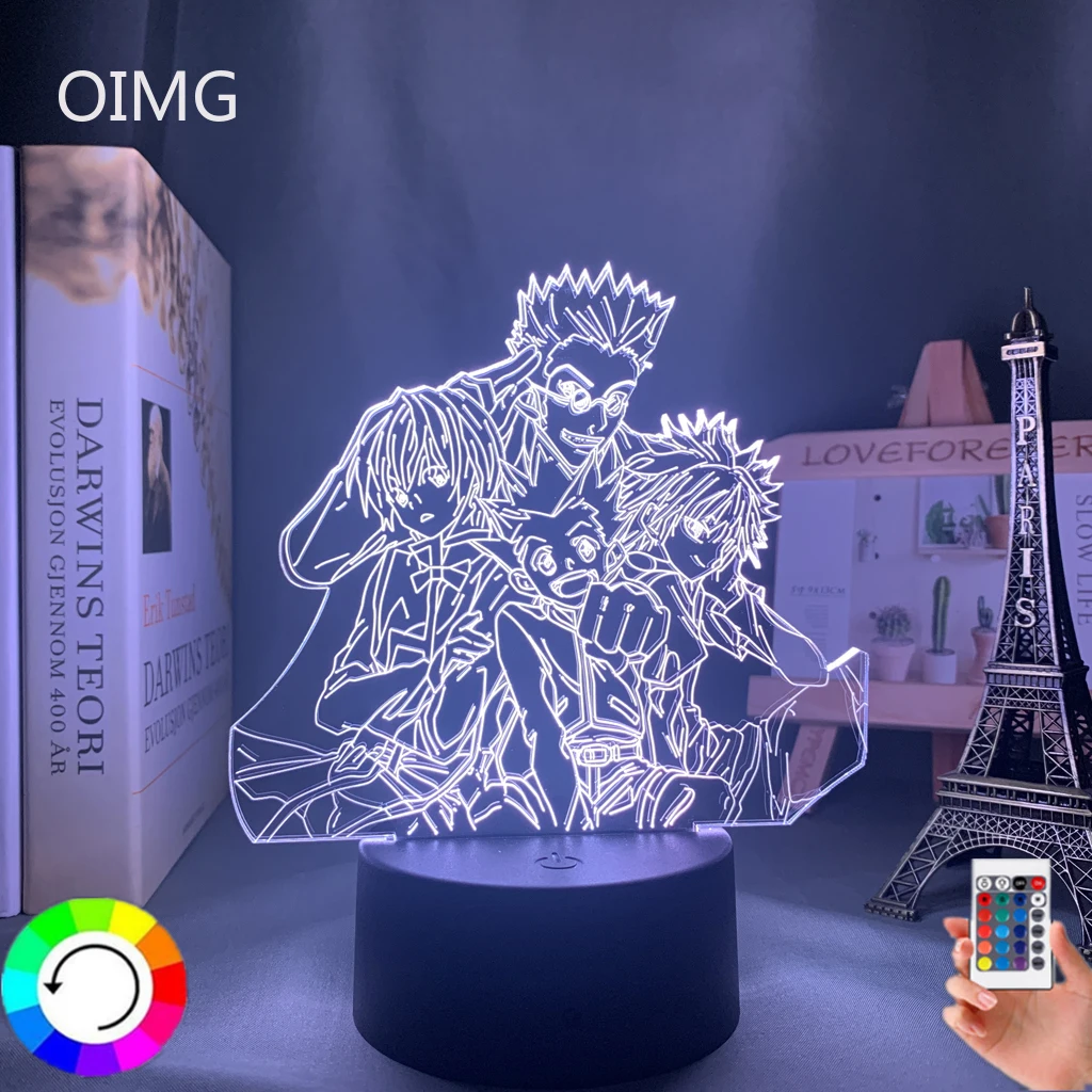 

Светодиодный ночсветильник Hunter X Hunter Killua, акриловый неоновый 3d светильник для детской спальни, декор Hxh Group, Аниме подарок