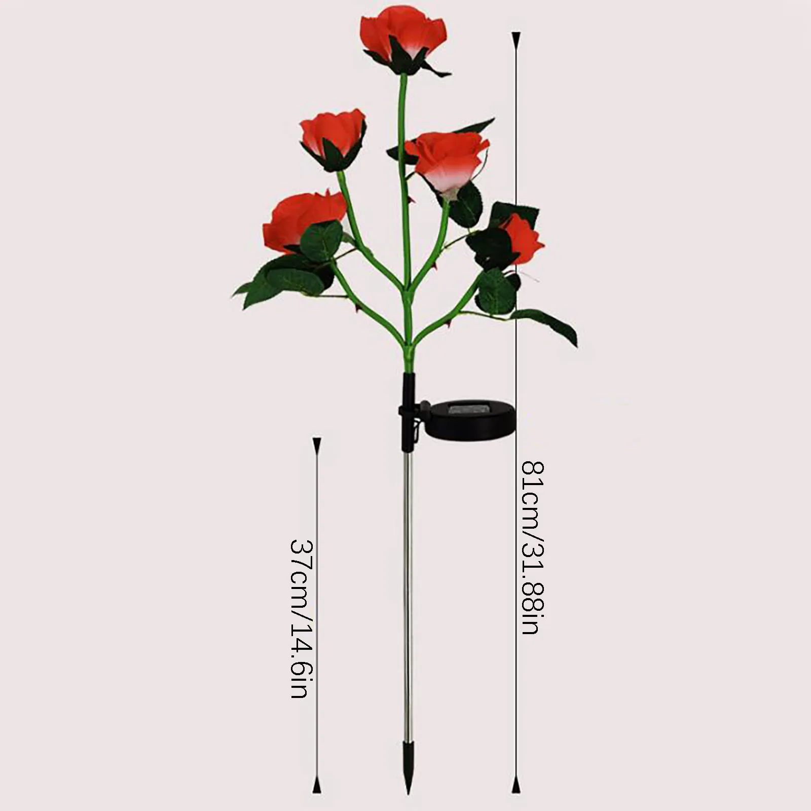 

LED Solar Rose Light Outdoor 5 Heads Rose Garden Decoration Light Villa Garden Light Garden Christmas Decoration Automatic Lamp