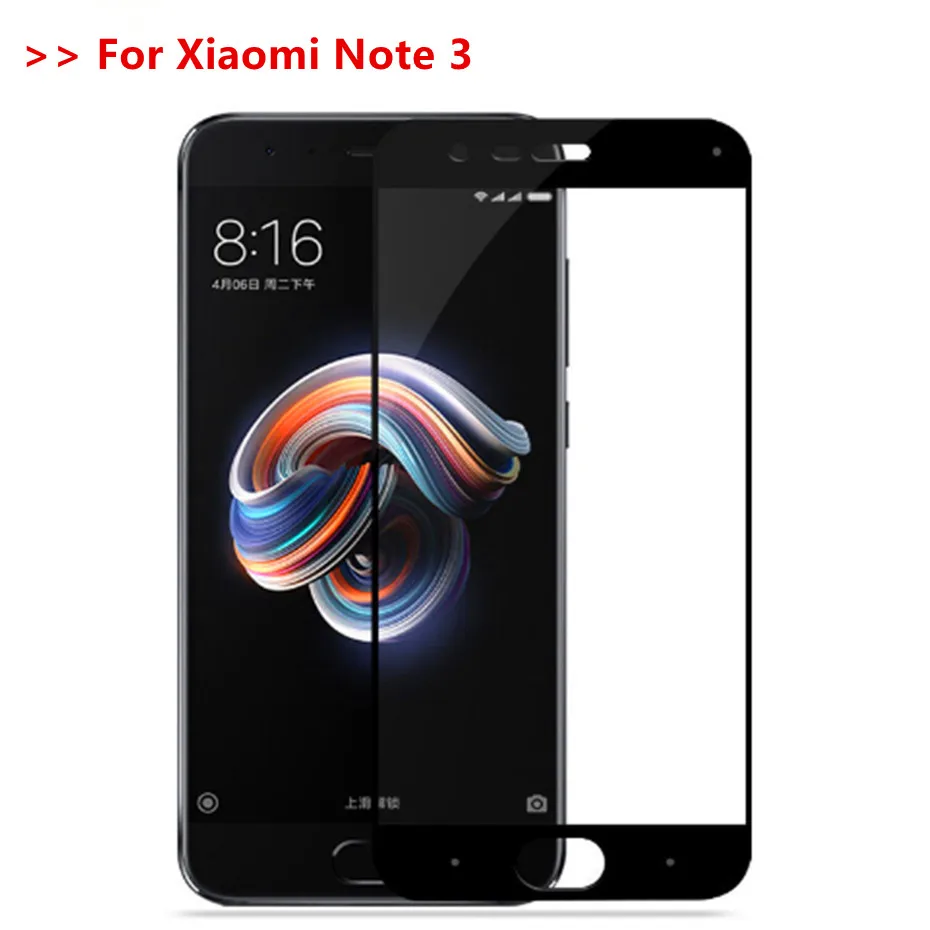 Закаленное стекло для xiaomi note 3 с полным покрытием защита экрана стеклянная пленка