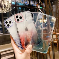 gradient marble glitter shockproof phone case for iphone 12 11 pro max xr xs max x 7 8plus se 2020 square bumper soft back cover
