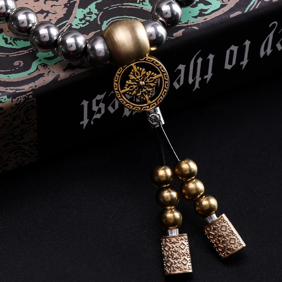 

WorthWhile Tactical Buddha Beads Bracelet EDC Outdoor Tools Self-Defense Protection Necklace Chain Whip Dropshipping Game