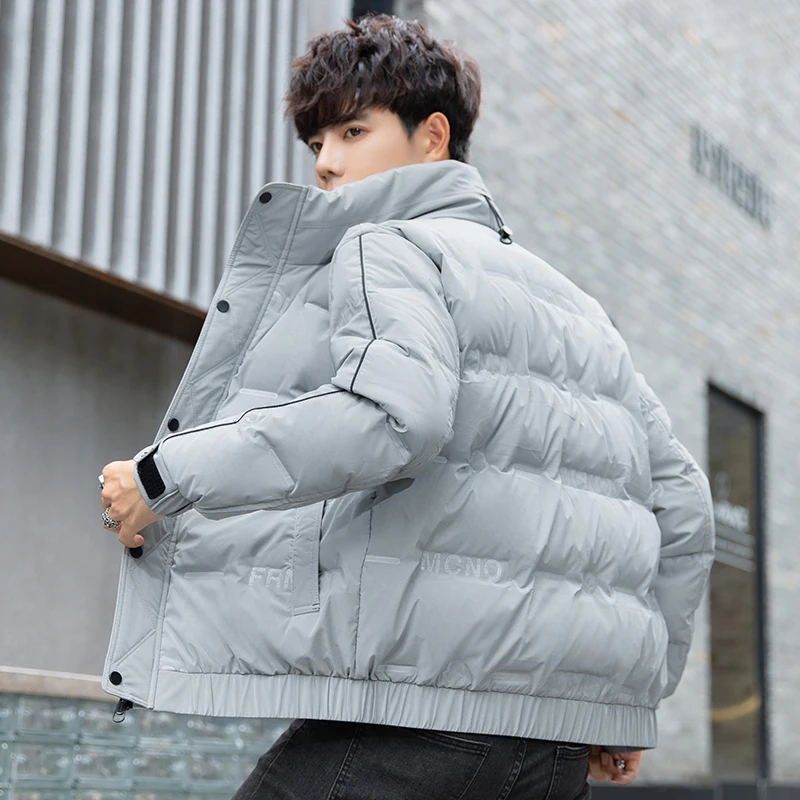 White duck down jacket men's lightweight down jacket stand-up collar down jacket slim handsome jacket tide