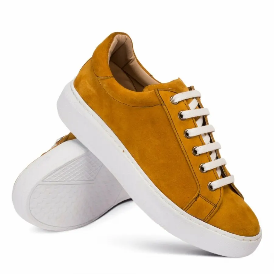

Sneakers Women Deery, Genuine Suede Yellow Women'S Sneaker