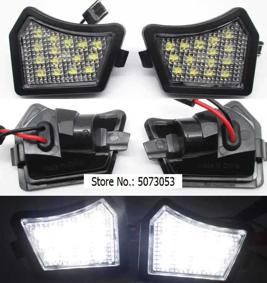 1 пара светодиодный под боковое зеркало Puddle с подсветкой LED лампа светильник