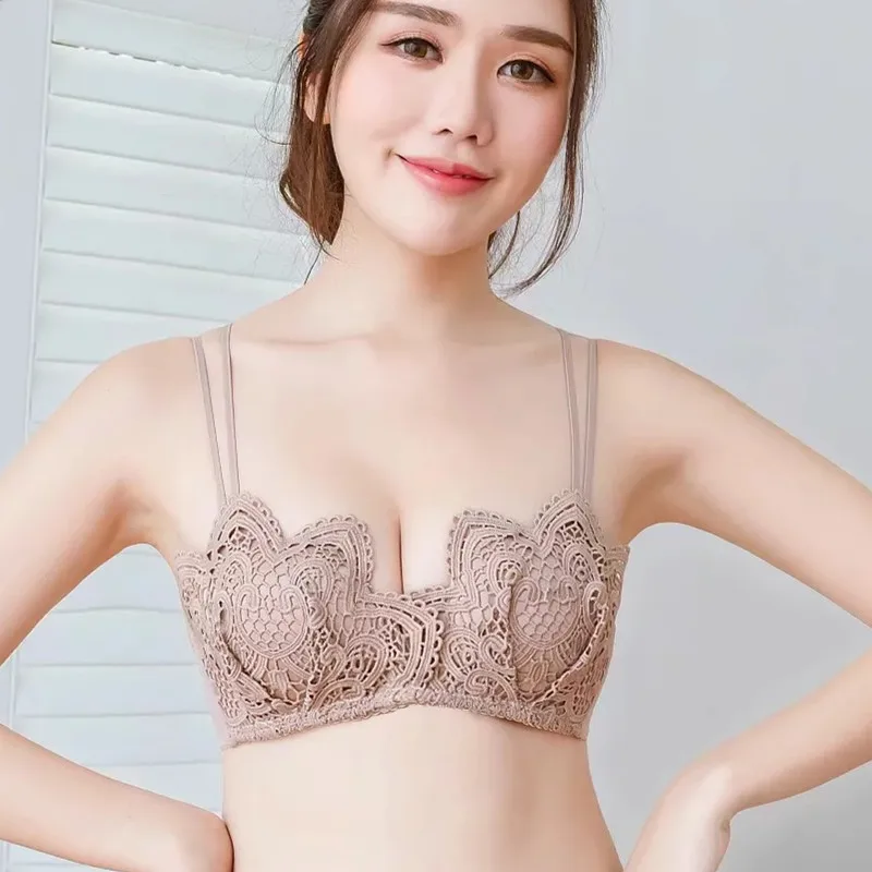 

Sexy Lace Push Up Bra Lingerie Comfort wireless Lingerie Flower Cup Girl Female Bra bras for women