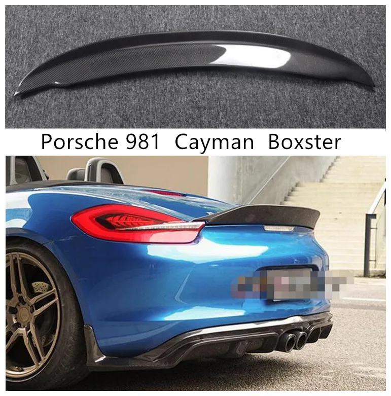 Спойлер для Porsche 981 Cayman Boxster 2013 2014 2015 2016 высокое качество углеродного волокна крыло