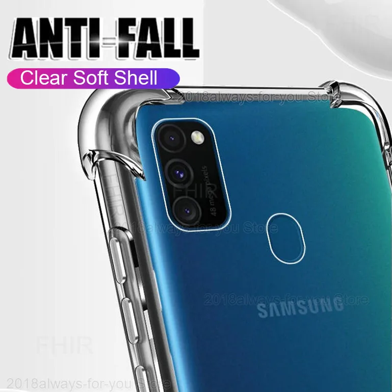 Прозрачный противоударный чехол для samsung Galaxy M30S A70 A50 A20E J8 J4 J6 S8 S9 S10 E A6 A8 плюс A7 A9 подушка безопасности для силиконовый чехол