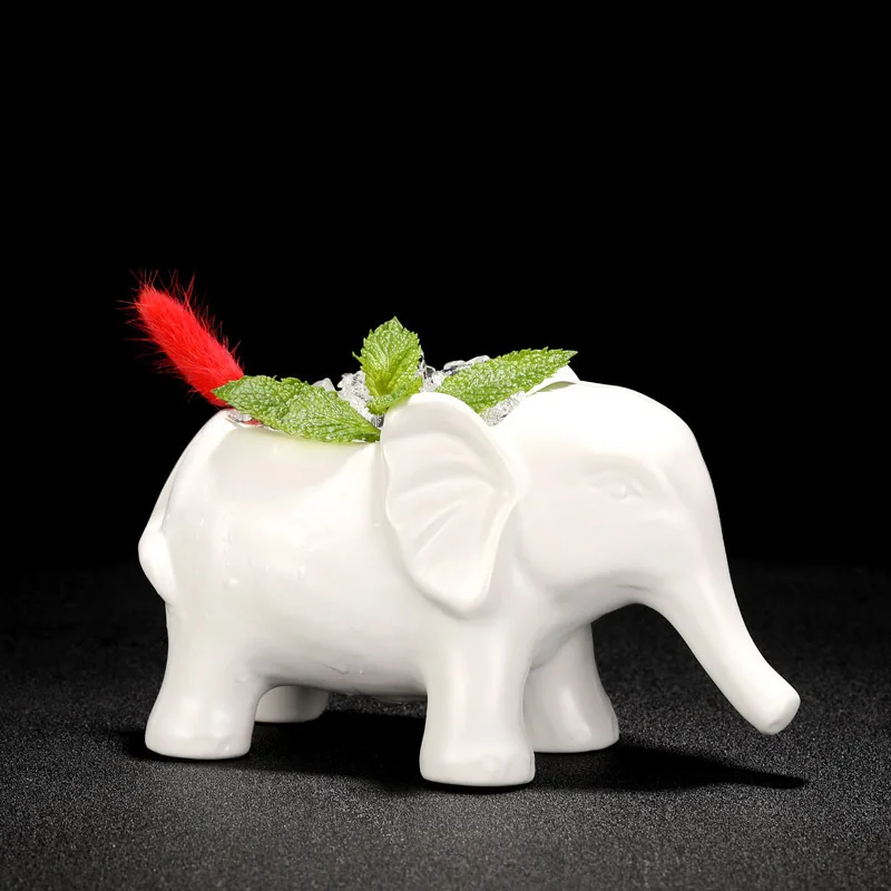 Оригинальное коктейльное бокал для вина Слоник керамика чашка тики кружка