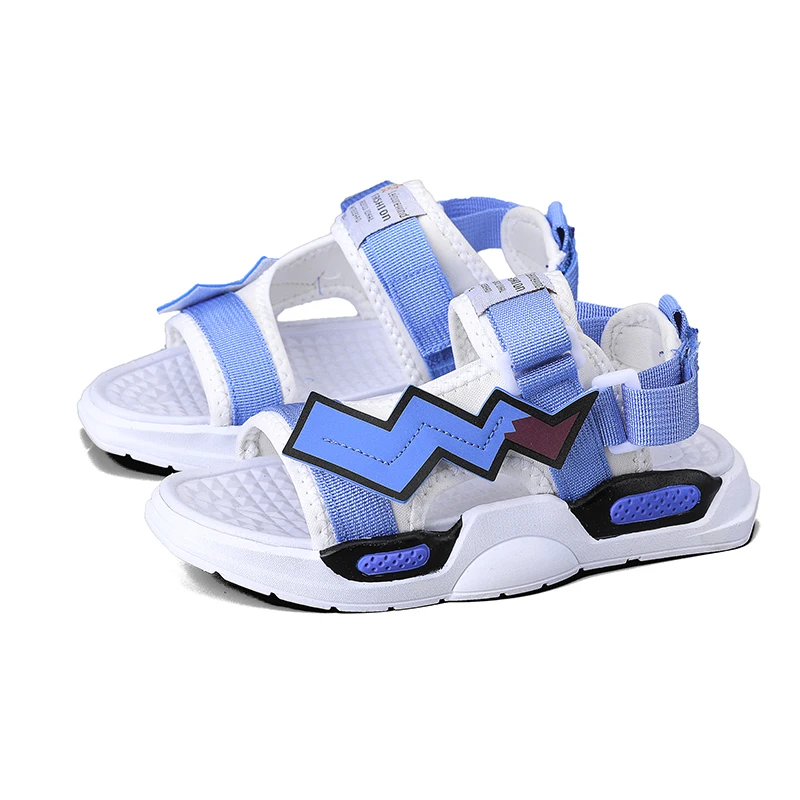 

2021 Kids Summer Sandals Children Cartoon Pattern PKQ New Arrival High Quality Boys Girls Beach Shoes Soft Bottom Comfortable