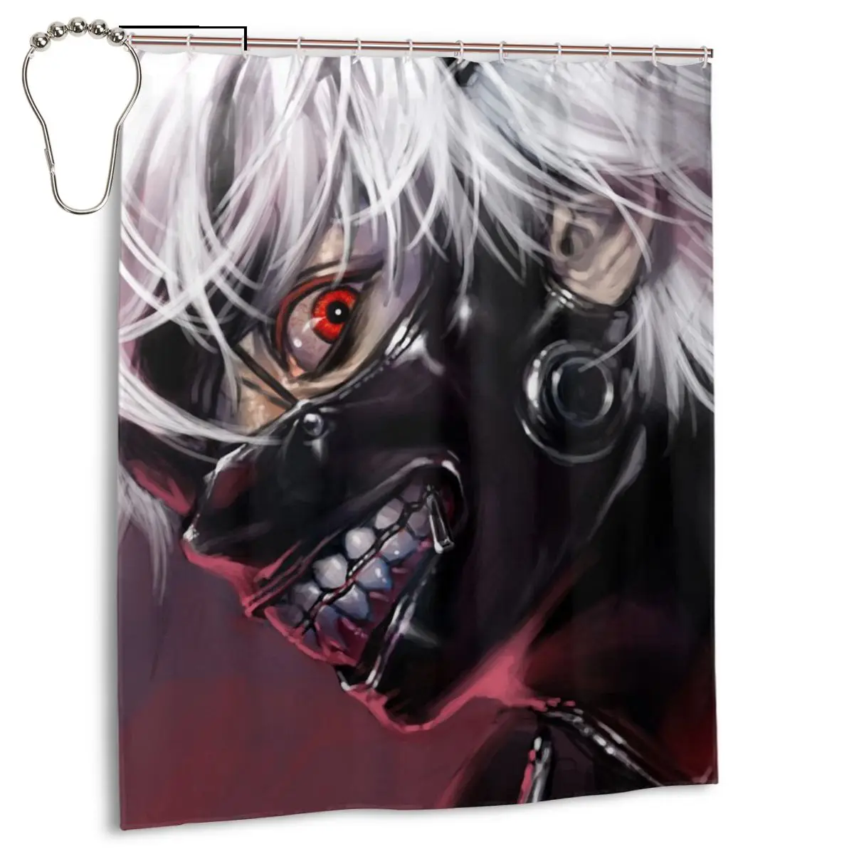 

High Quality Printed Tokyo Ghoul Fabric Shower Curtains Screen ery Waterproof Products Bathroom Decor