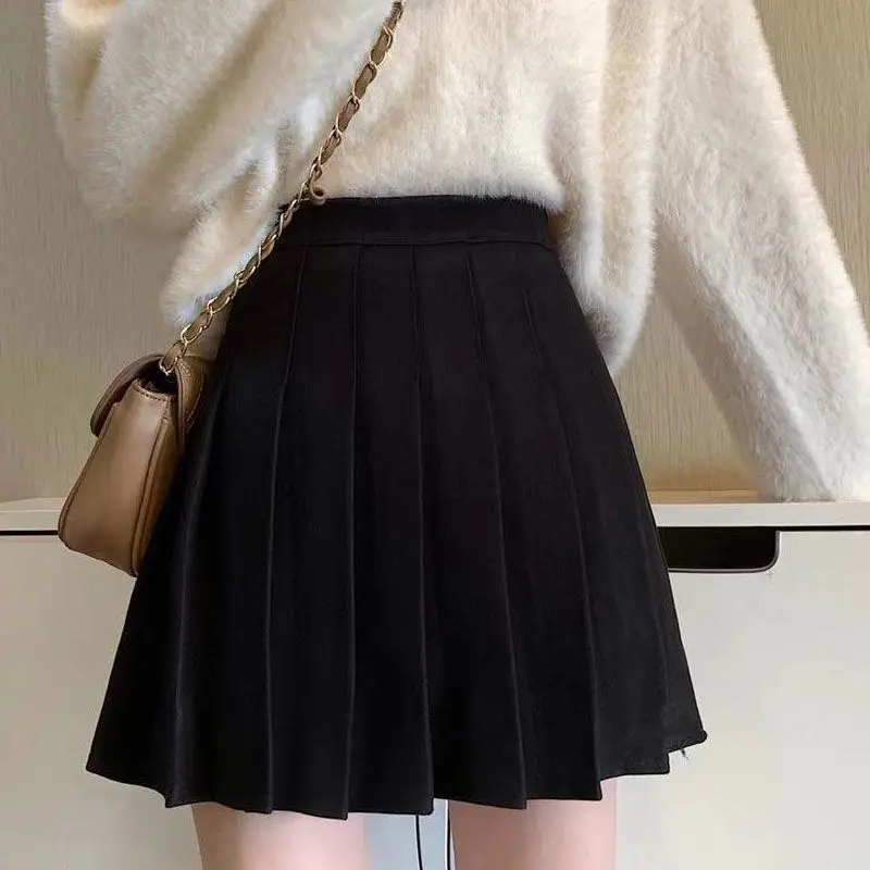

Skirt 2021 new spring student high waist A-line skirt shows thin girl short skirt pleated skirt JK uniform shows thin