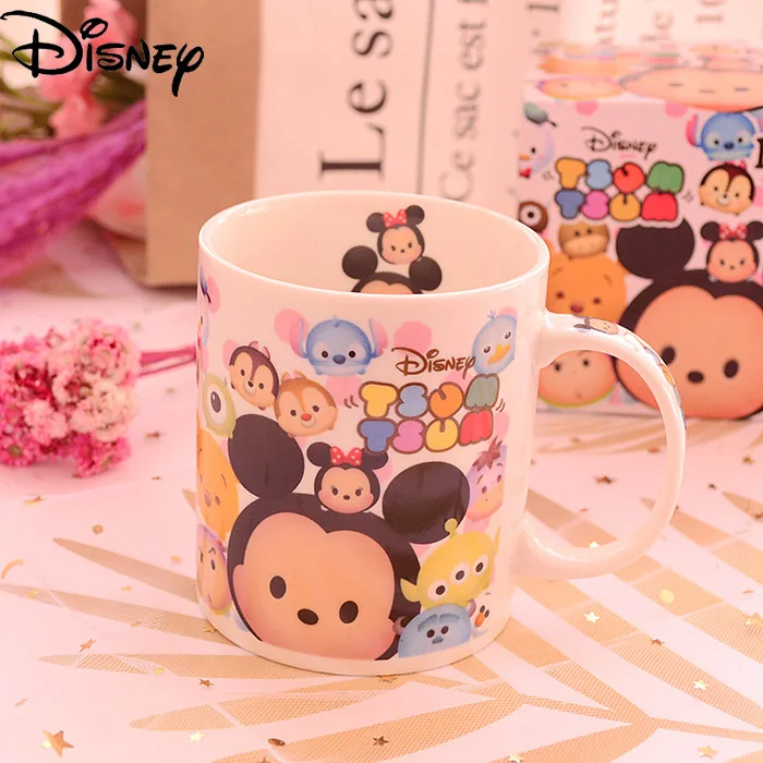 

Disney Coffee Cup Afternoon Tea Flower Tea Cup Cartoon Ceramic Cup Mickey Minnie Summer Drinking Cup Breakfast Milk Cup