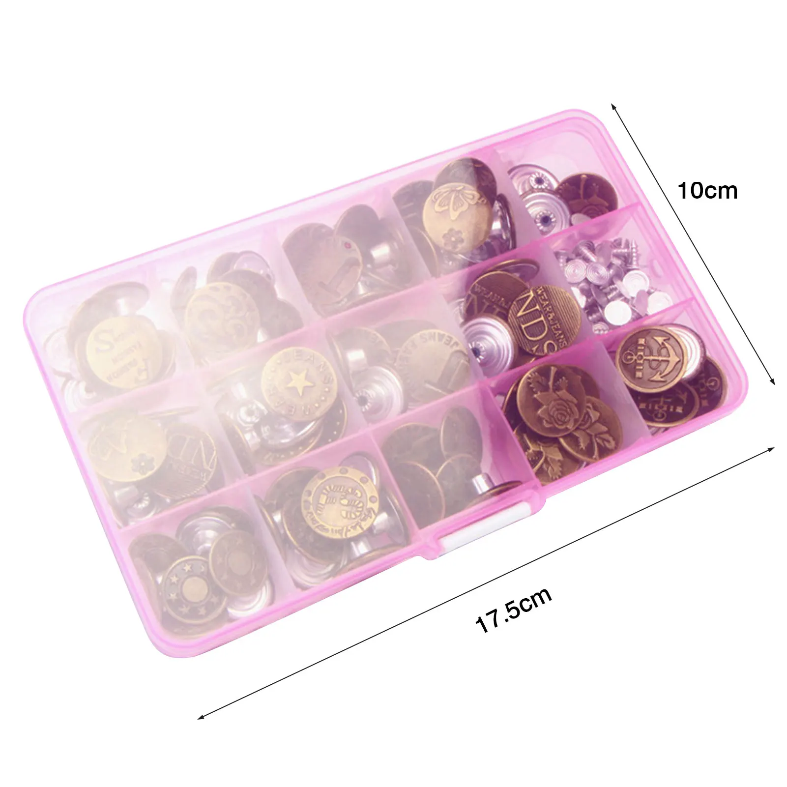 

100PCS Reusable Jean Buttons No Sew Tack Buttons Replacement Kit Easy To Install And Remove And Reusable