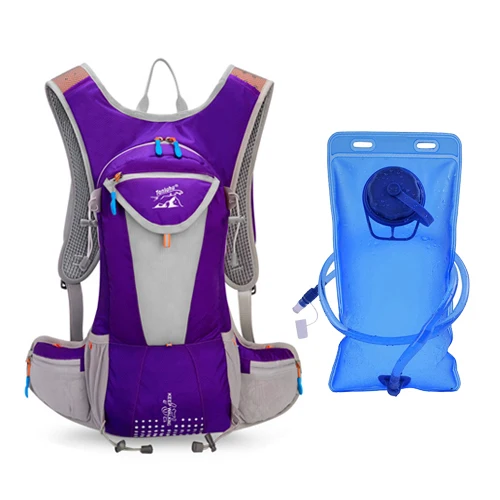 purple water bag NEWBOLER открытый спортивный рюкзак для велоспорта 18L велосипедный мешок MTB дорожный велосипед гидратация Enquipment дышащая сумка для верховой езды - Цвет: purple water bag