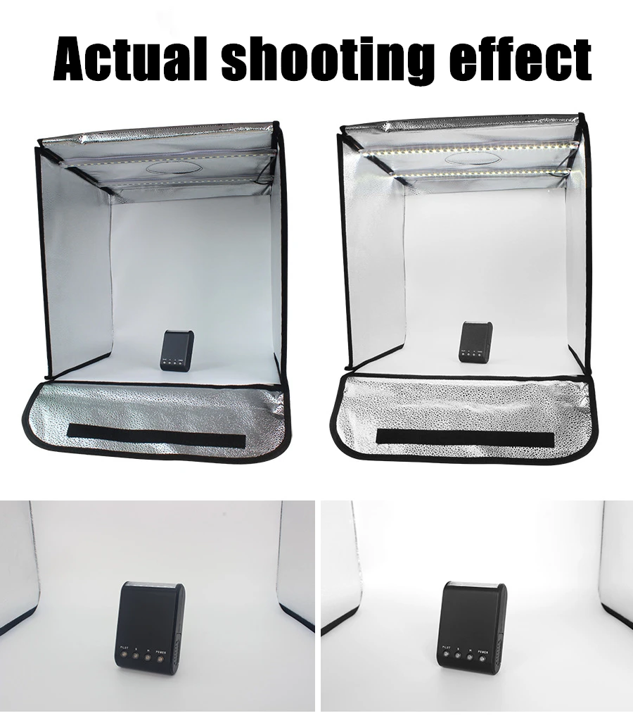 40cm*40cm Folding Photo Studio Softbox Lightbox LED Tabletop Photography Shooting Foldable Tent Photobox With Light | Электроника