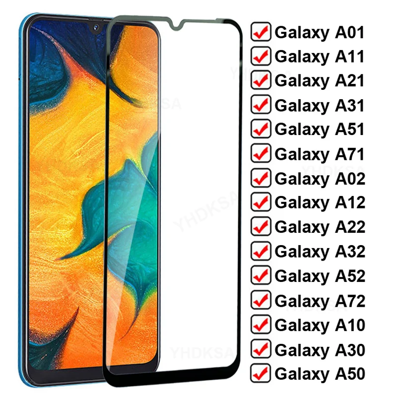 

Закаленное стекло 9H для Samsung Galaxy A01 A11 A21 A31 A51 A71, Защитная пленка для экрана A10 A30 A50 A02 A12 A22 A32 A52 A72, стеклянная пленка