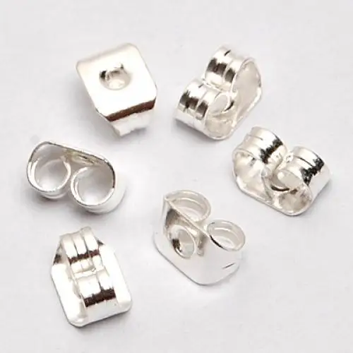 25 пар сережек бабочек заглушки для задней панели 3x5 мм|Ювелирная фурнитура и