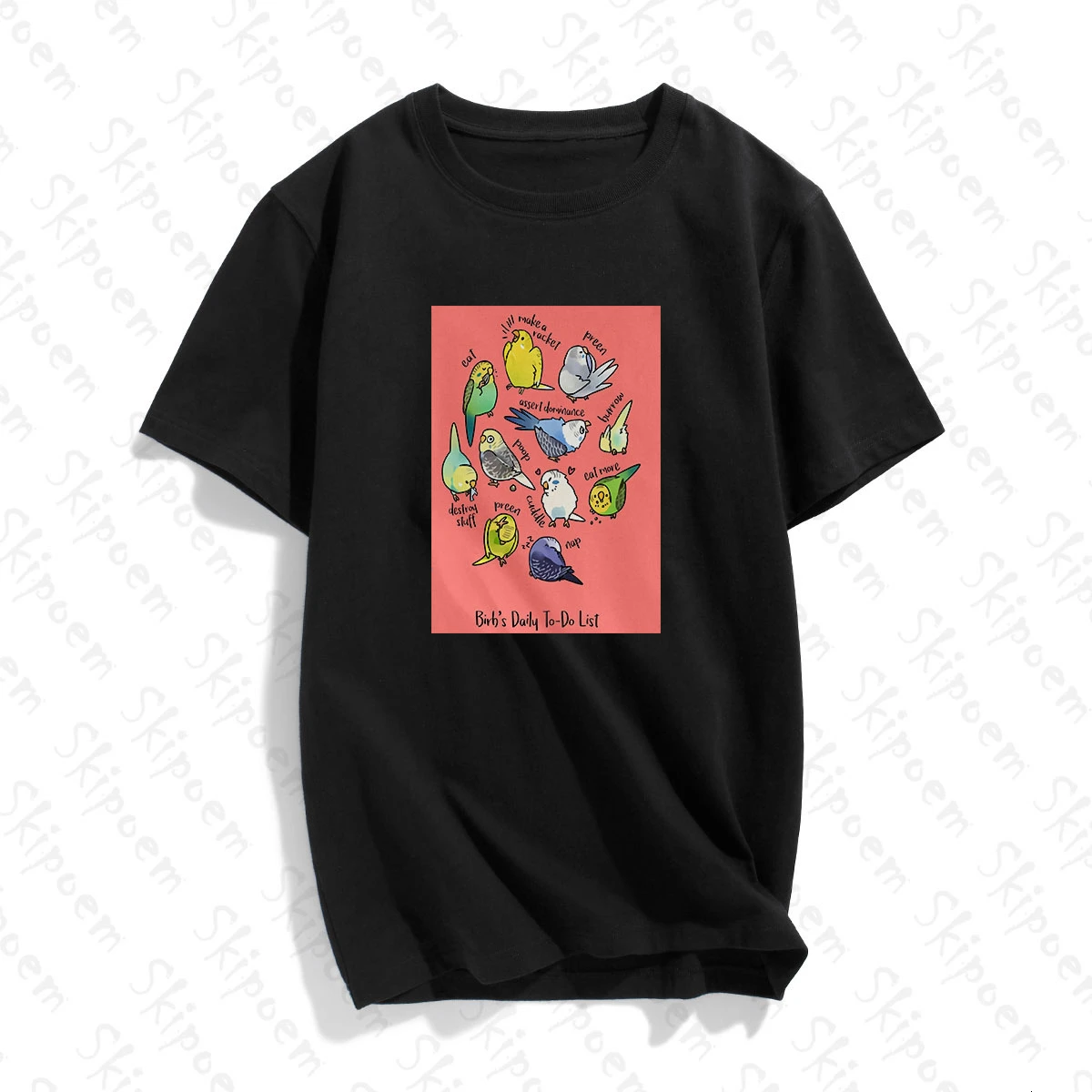 Модная смешная Футболка женская ежедневная To Do List изготовленный на заказ
