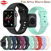 silicone strap for apple watch band 7 6 se 44mm 42mm 40mm 38mm smart rubber watchband bracelet watch band series 543 41mm 45mm