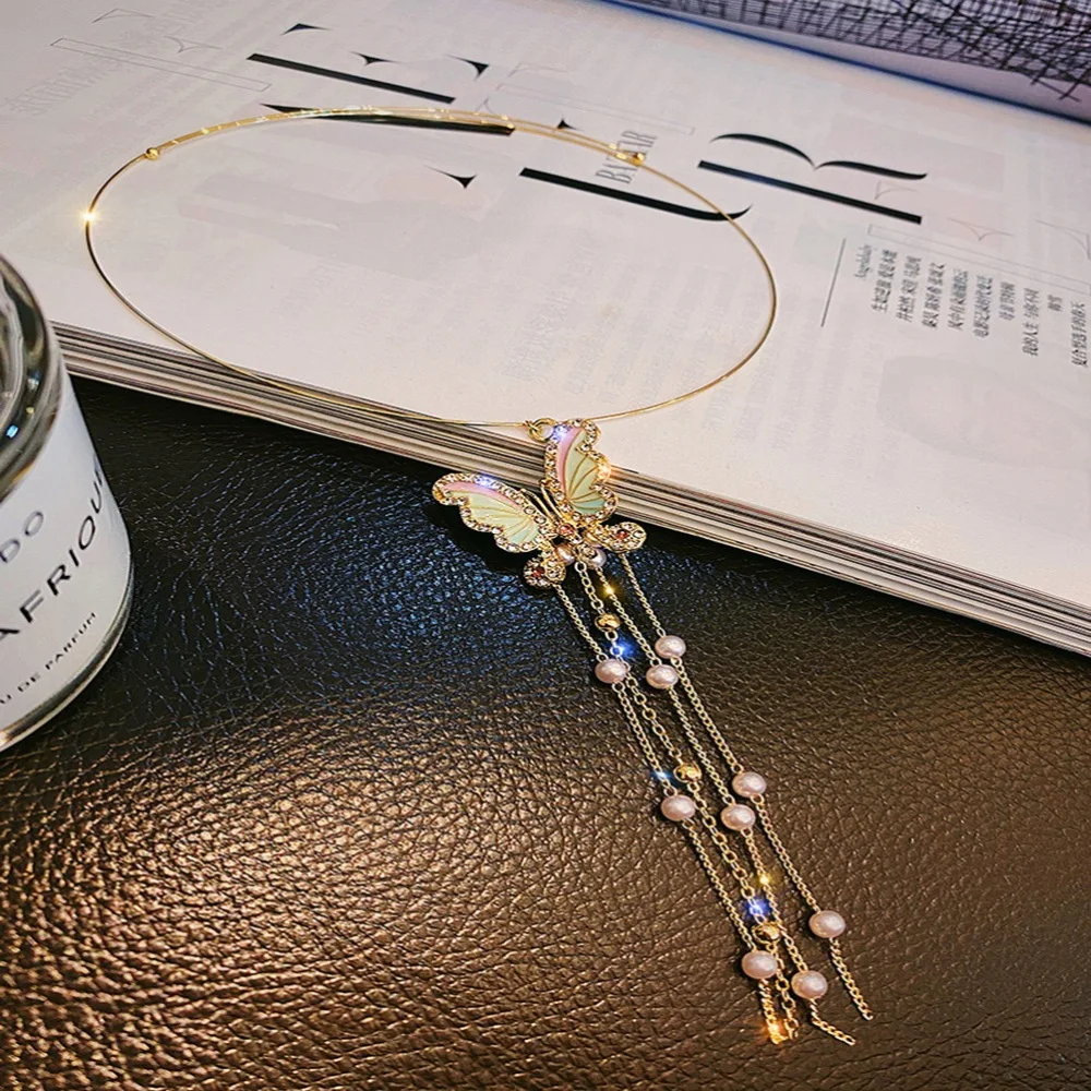 

Vintage Necklace All-Match Neck Chain Designed Neck Pendant Neck Jewelry Golden