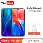 Xiaomi Redmi Примечание 8 (2021) Глобальная версия 4GB RAM 128GB ROM 48MP камера Helio G85 Octa Core 6,3 