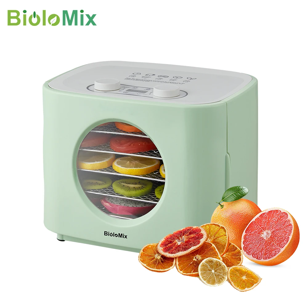 

BioloMix BPA Free 5 Metal Trays Food Dehydrator Fruits Dryer with Digital LED Display For Drying Jerky, Herbs, Meat,Vegetable