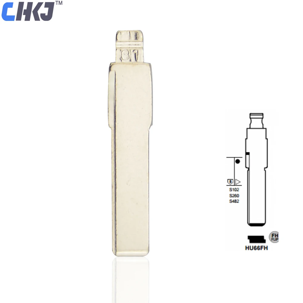 

CHKJ 10PCS NO.31 HU66 Key Blade HAA Flip Remote Car Key Blade Fit For VW PASSAT BORA FOR SEAT FOR SKODA KEY BLADE 31#