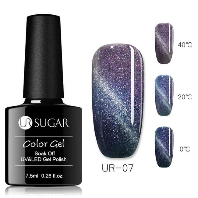 Thermal 17 Ur Sugar 9D Хамелеон для использования с магнитом Гель-лак для ногтей широкий эффект кошачий глаз УФ-гель лак лазер дизайн ногтей гель замочить от УФ светодиодный Гель-лак - Цвет: Thermal 17