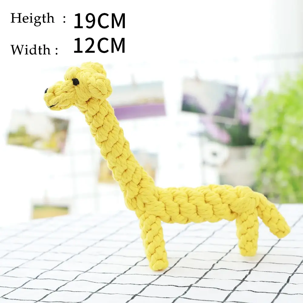 HOOPET Pet Soft Dog Toys Animal Design Cotton Dogs Rope Toy Durable Cotton Chew Training Teething Toys for Small Medium Puppy - Цвет: as picture