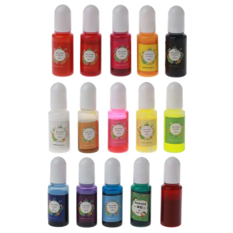 

15 Colors Epoxy Resin Pigment Translucent Liquid Resin Colorant Jewelry Making