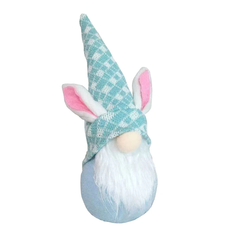 

Easter Bunny Gnome Decoration Faceless Doll Plush Dwarf Swedish Tomte Ornament 69HF