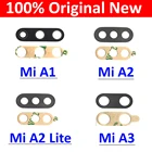 Стеклянная крышка для объектива задней камеры Xiaomi Mi A3, 2 шт.лот, с наклейкой, для Xiaomi Mi A1 A2 Lite
