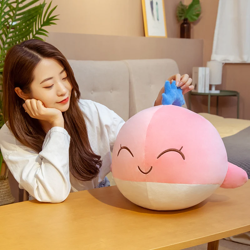 

Fish plush Toys Whale with water Stuffed Doll Soft Sea Animal Sleep Pillow Cute Gift for Kids Girl