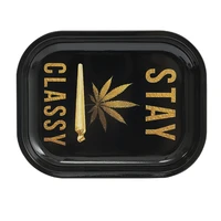 1814cm tobacco rolling tray metal cigarette smoking rolling trays men gifts herb tinplate plate smoking accessories