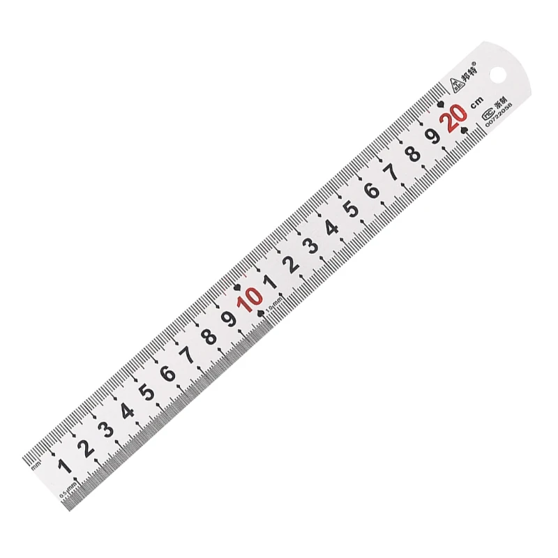 

517A Classic Ruler w/ Metric & Imperial 20cm Stainless Steel Ruler Straight Edge Metal Rulers Compatible with Measuring Tool