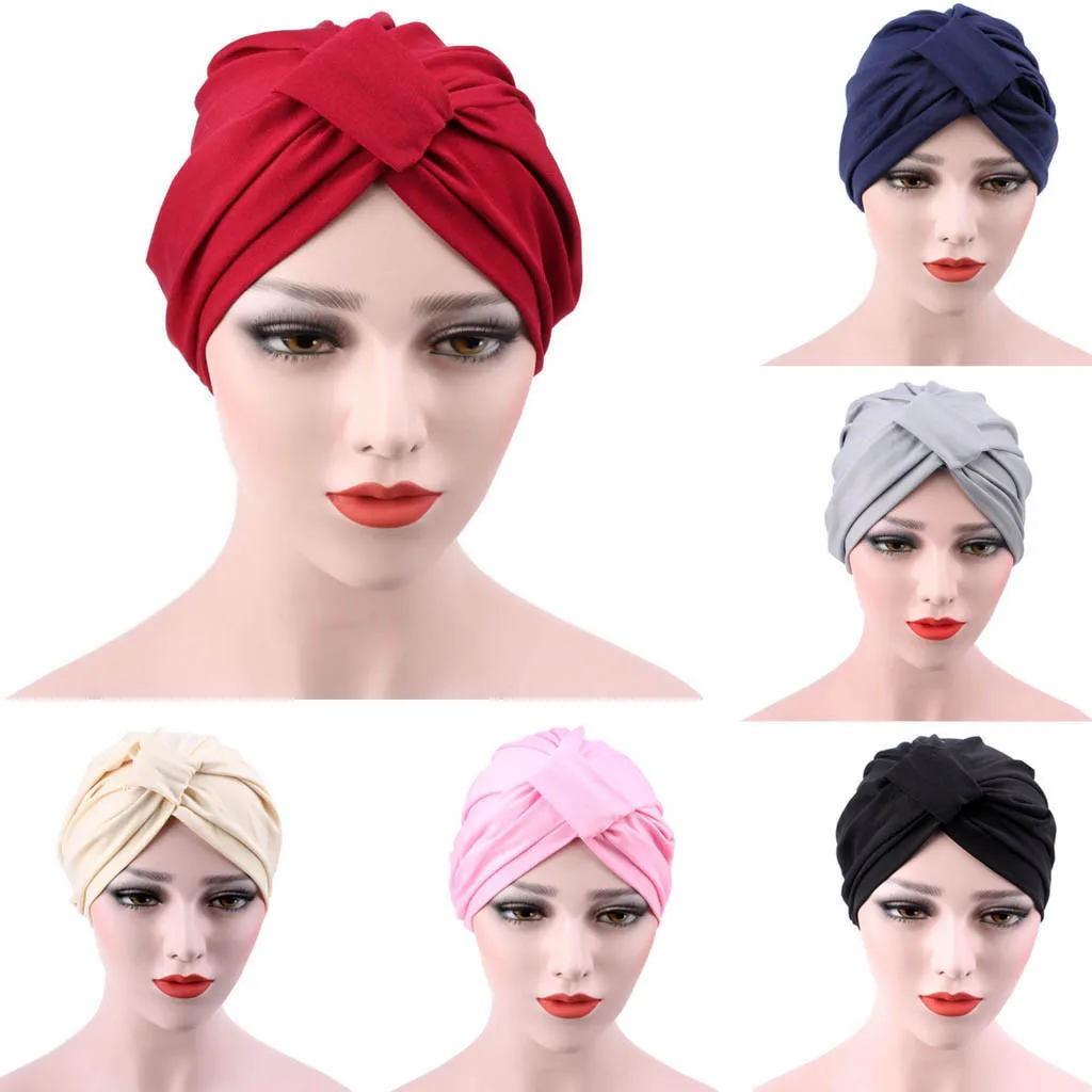 New Ladies Muslim Scarves Casual Scarf Women India Africa Elastic Turban Cap Hat Head Wrap Y802 | Аксессуары для одежды