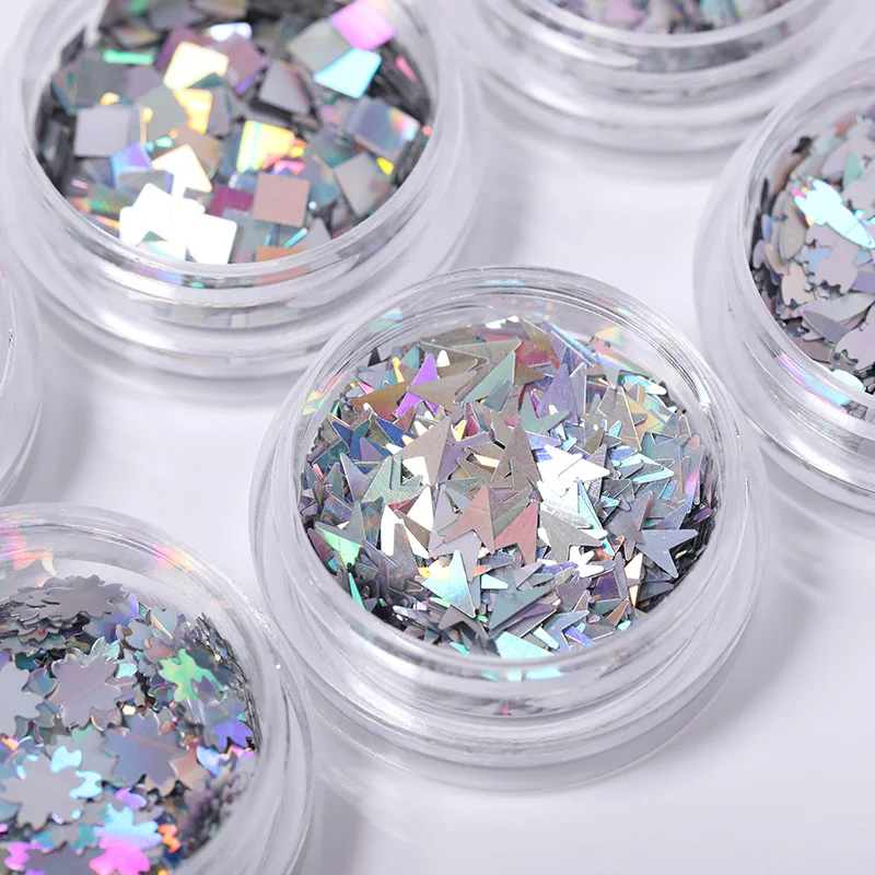 Блестки для ногтей смешанные узоры Бабочка гитара лист неправильная палитра