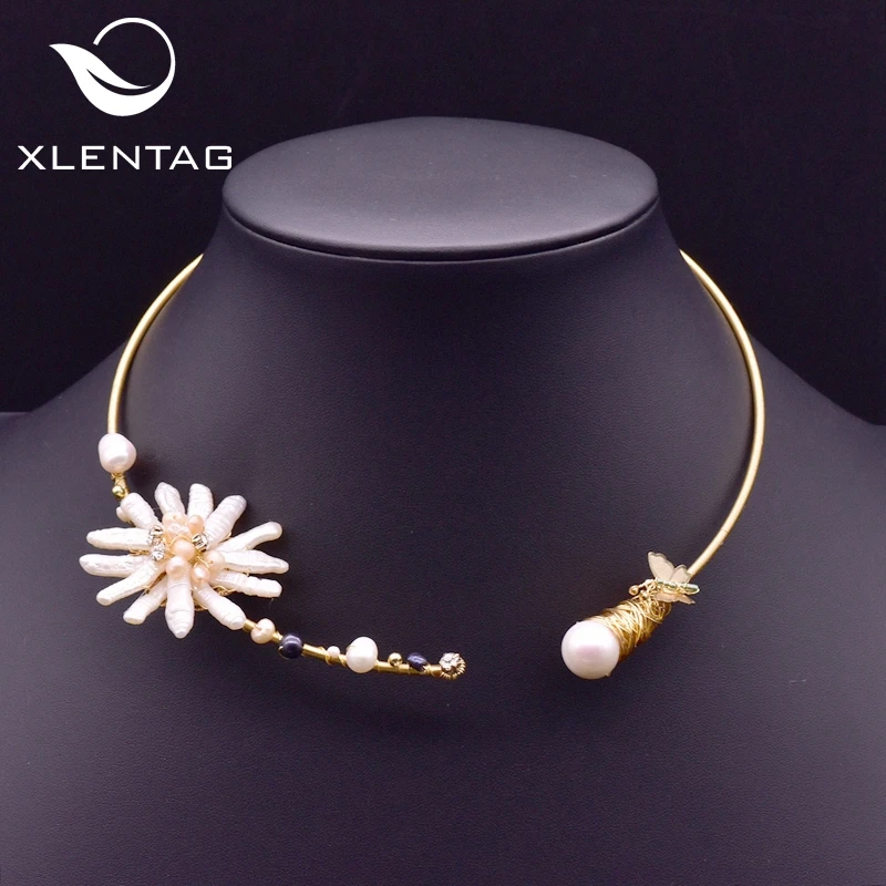 XlentAg натуральное пресноводное барокко жемчужина ручной работы Регулируемый