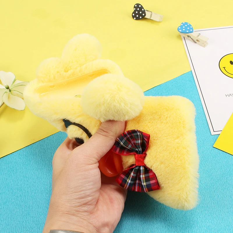 Мягкий красивый стильный чехол сделай сам с пушистой уткой защитный для телефона