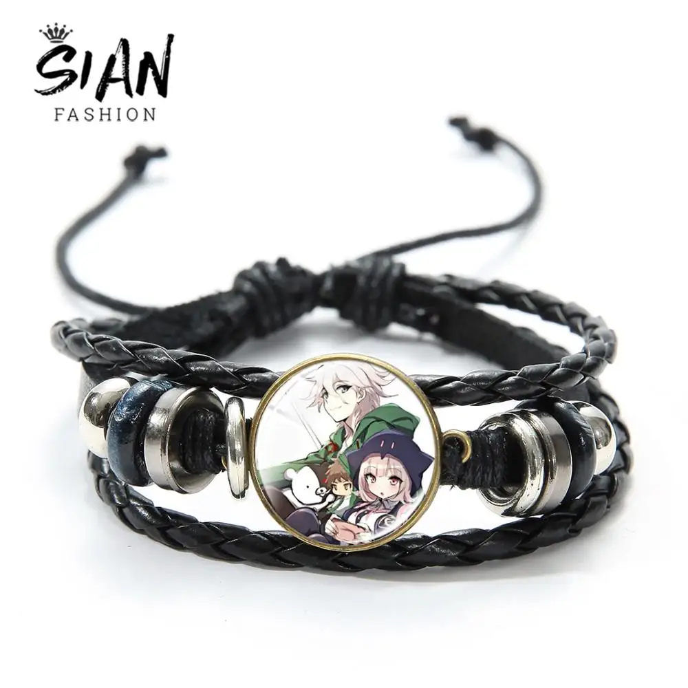 Женский модный кожаный браслет Dangan Ronpa аниме Danganronpa: Trigger Happy Havoc Monokuma серия