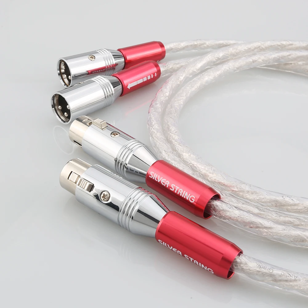 Пара Audiocrast AS220 соединительный кабель XLR 6N серебряный аудио видео 1 5 м с разъемом