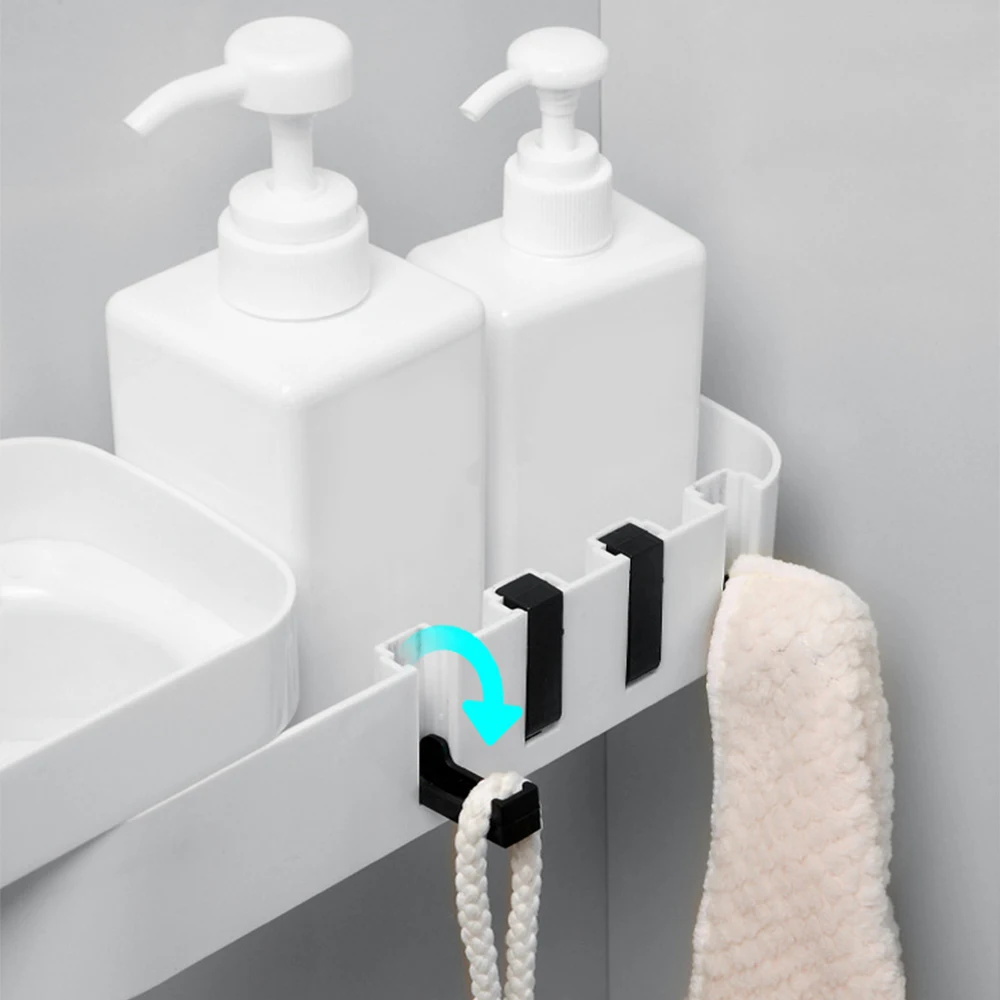 Пластиковая Полка для ванной комнаты держатель шампуня душа Вешалка из АБС
