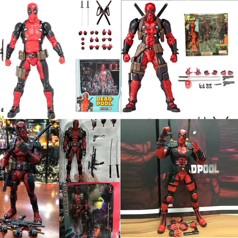 Marvel Superhero Deadpool Action Figure Revoltech Yamaguchi Crazy Toys Mezco Ultimate Deadpool Figure  Children Toy Doll Gift