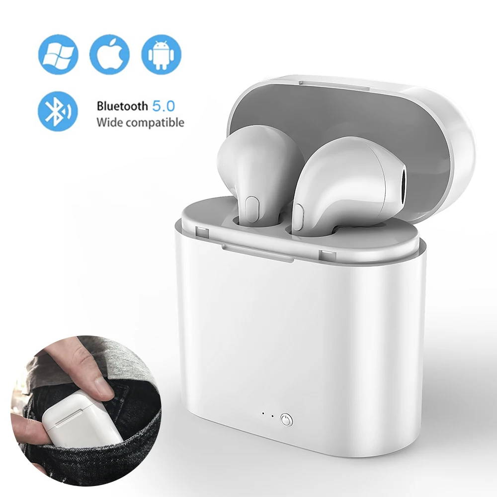 I7s TWS беспроводные наушники 3D Bluetooth с микрофоном стерео для андроида Iphone Xiaomi Mini