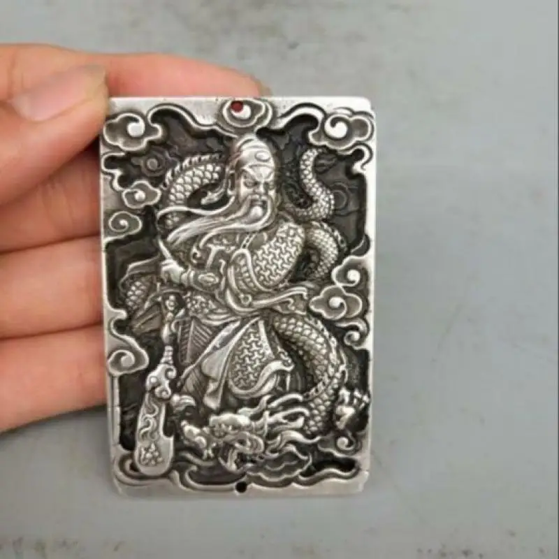 

Коллекция, тибетский серебряный кулон-амулет ручной работы с изображением дракона гуньгуна