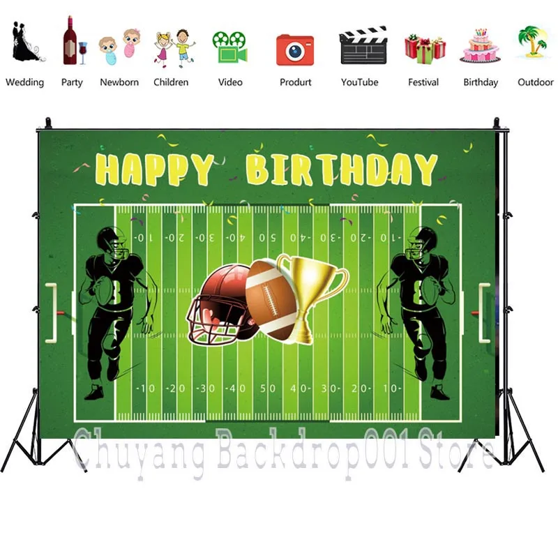 Зеленые атлетические Виды спорта счастливый фотографический фон | Электроника