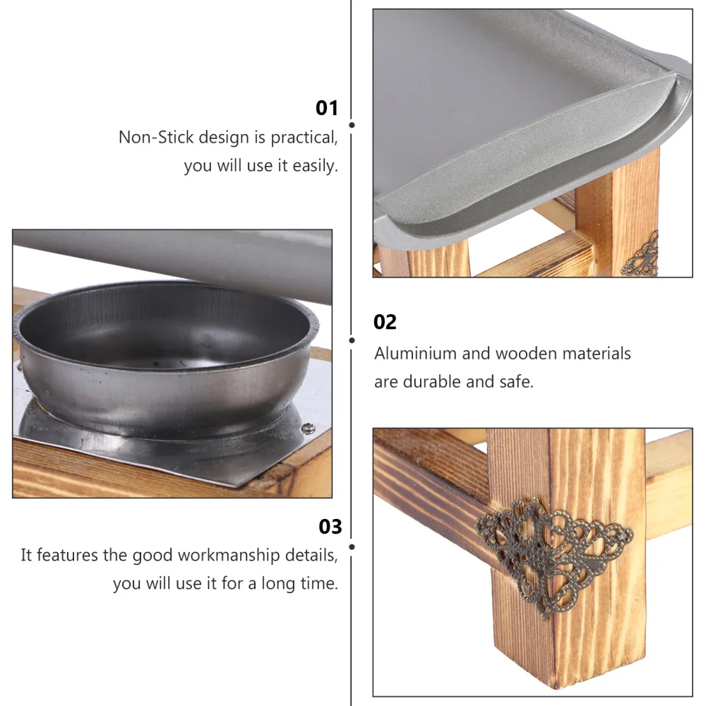 

Home Grill Multifunctional Non-Stick Barbecue Plate Japanese-Style Square Fish Roast Grill Portable Alcohol Grill Bamboo Joint